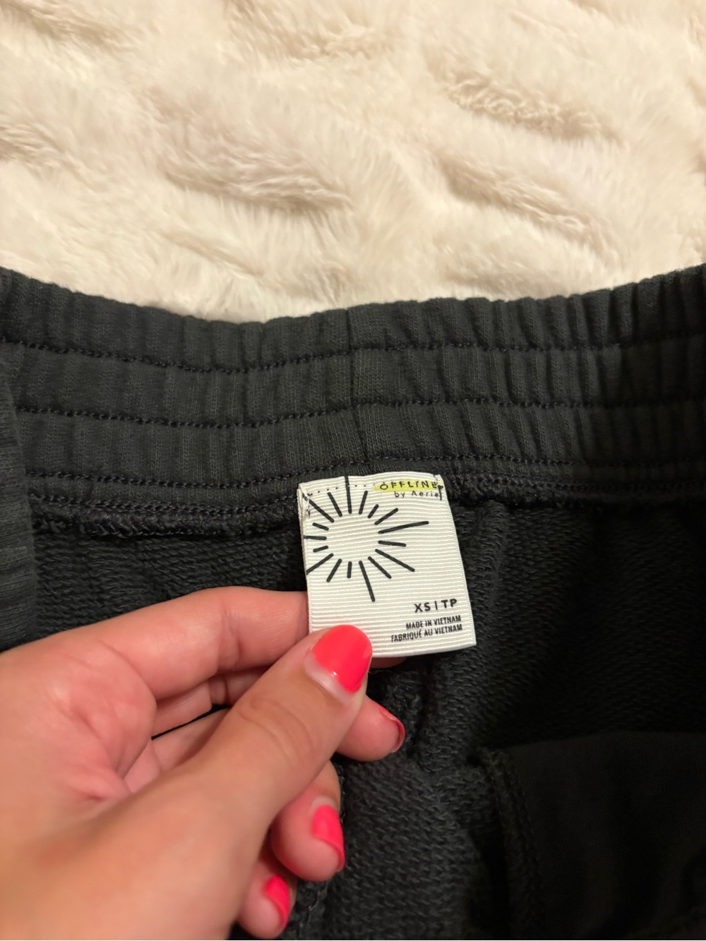 aerie Charcoal Gray Cropped Crew Sweatshirt with Matching Shorts - Picture 11 of 12
